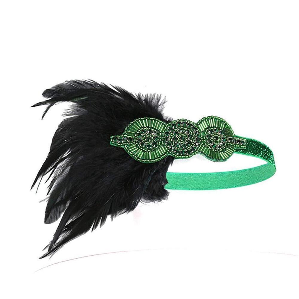 5949 Flapper Feather Headband 1920s Art Deco Roaring 20s Great Gatsby